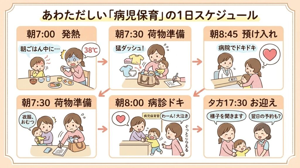 慌ただしい「病児保育」の1日スケジュール