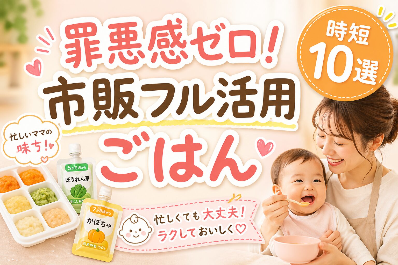 働くママの離乳食時短テクニック10選【市販品フル活用で罪悪感ゼロ】