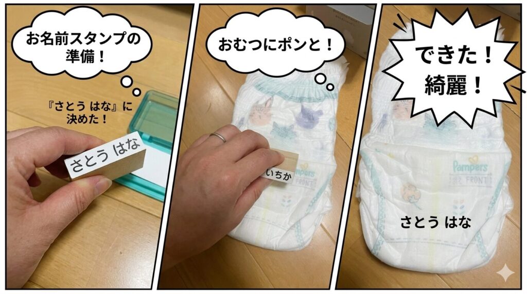 おむつスタンプめっちゃ便利！