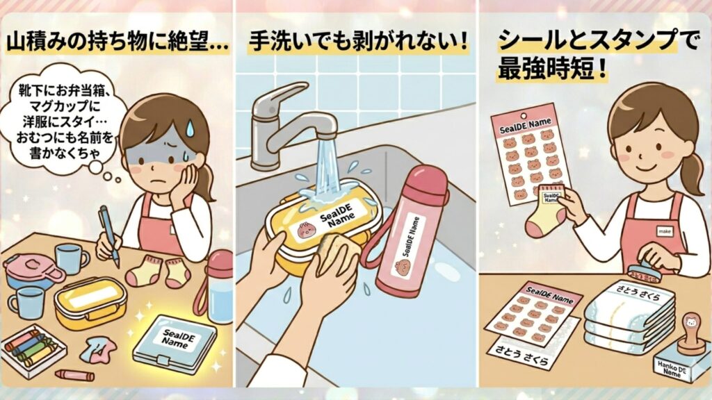 シールDEネームのいいところ