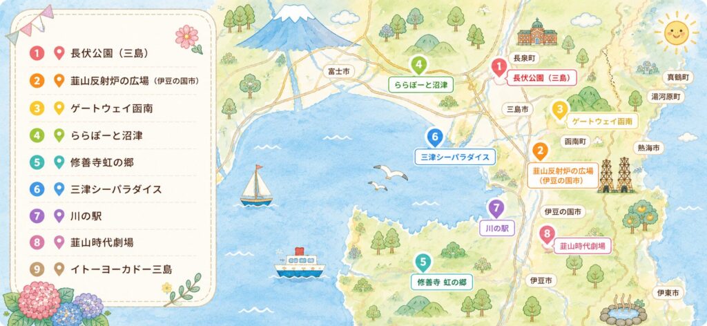 オススメスポットはこの９つ！