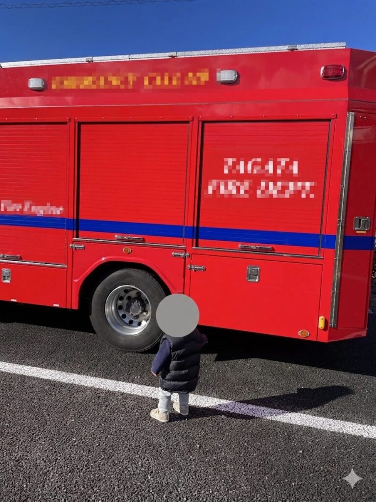 韮山反射炉のイベントに来ていた消防車