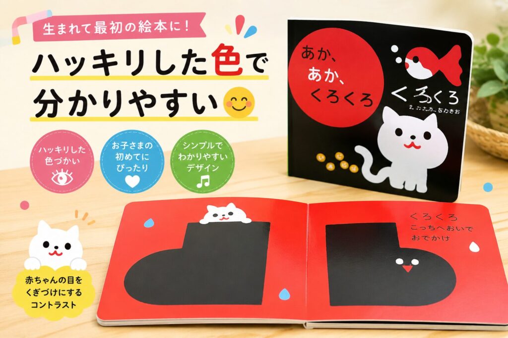 0歳ははっきりした色で！