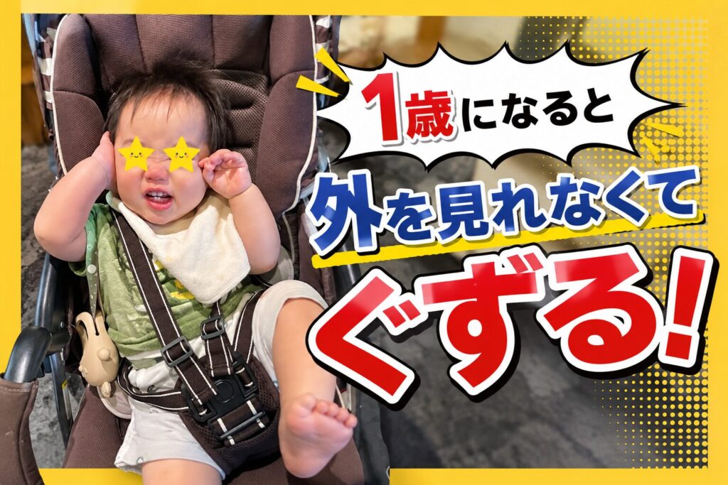 狭くなってきたし、外が見えにくくてぐずります