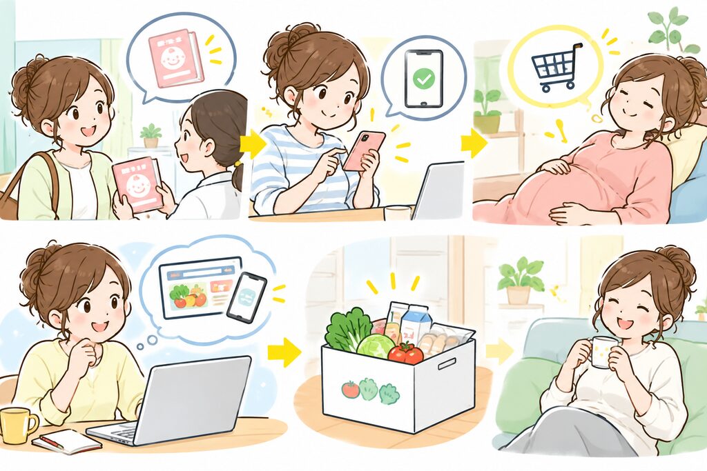 妊娠中におうちコープに申し込み、出産前に宅配を使い始めるまでの流れ